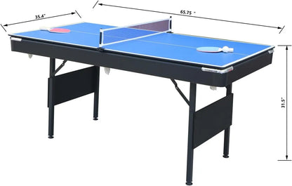 3 in 1 Table - Foldable Billard Pool Table ;  Table Tenins with Tennis Paddle Accessories and a Dining Room Table  Combo.