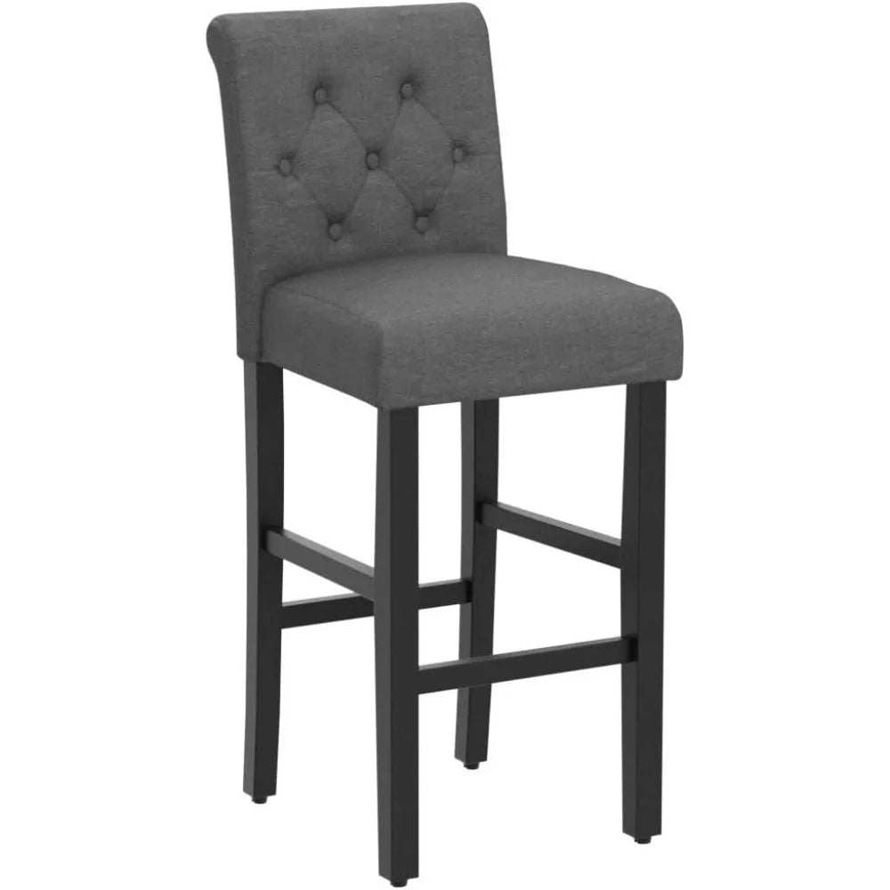 30'' Bar Stools with Button Tufted Back