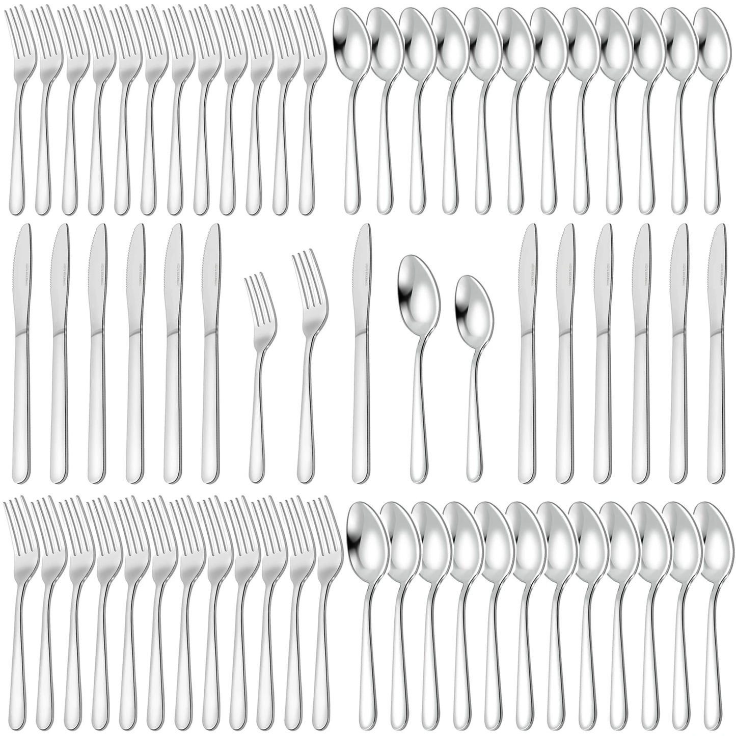 Stainless Steel Silverware  60/90 Pcs