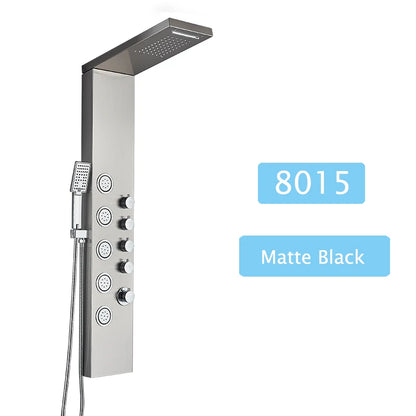 Luxury LED Spa Massage Jet Shower Head & Panel