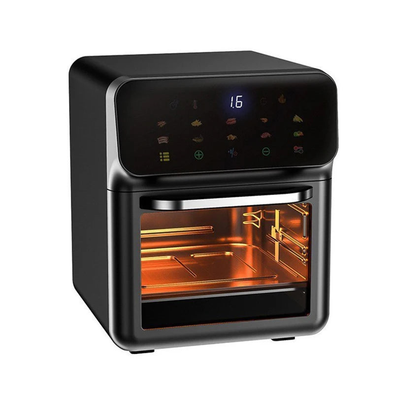 Deep Fryer Oil-free LED Touchscreen 360° Baking Light Wave Convection Oven