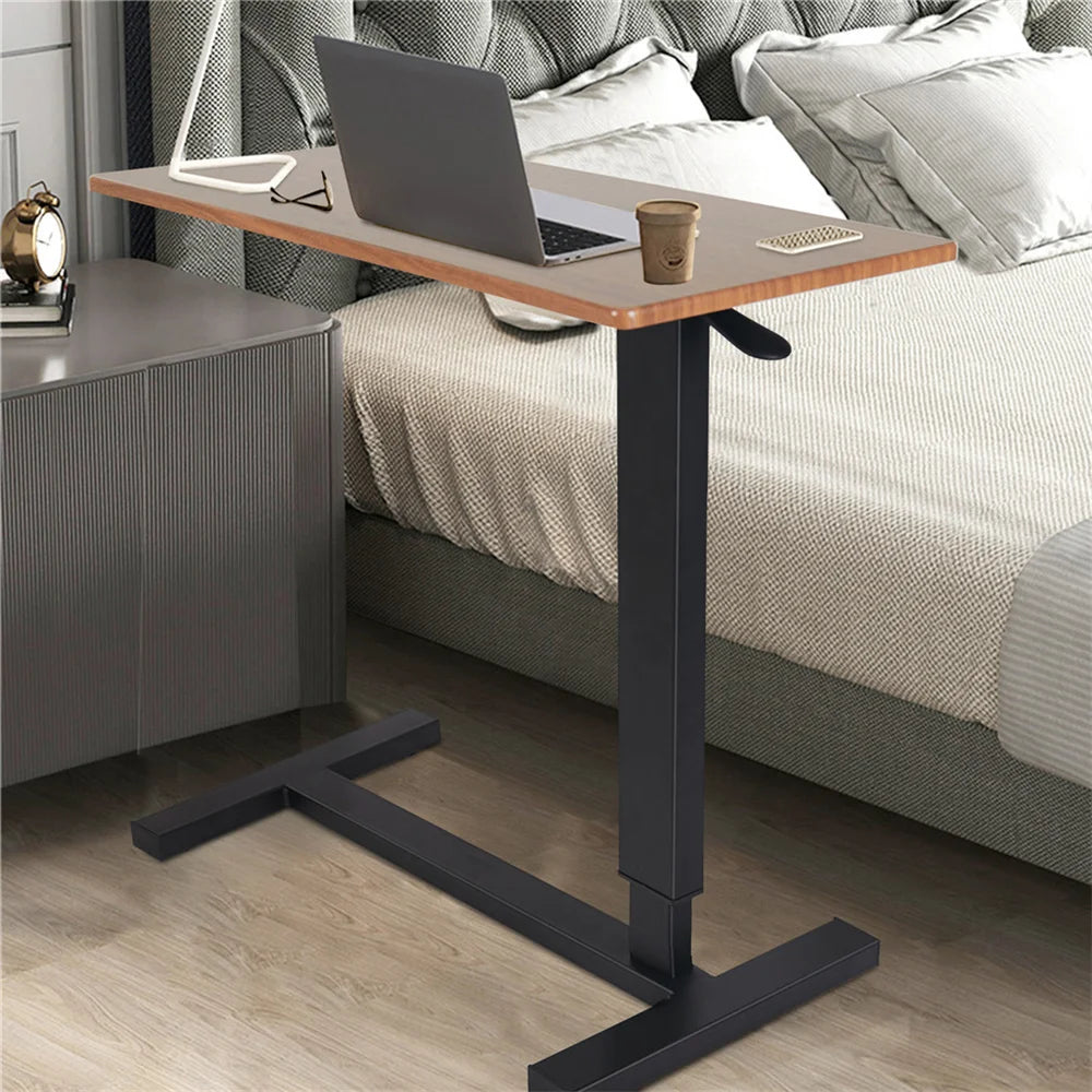 Large Rolling Desk Height Adjustable Table Stand for Hospital US Bedside Tray, LapTop Desk