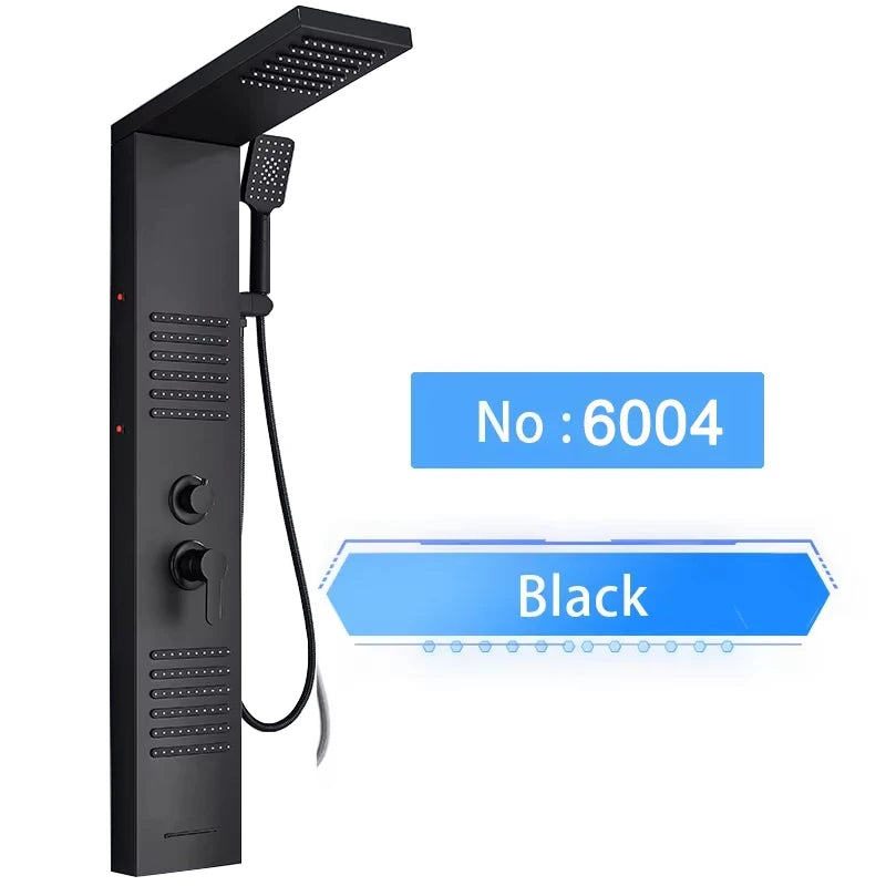 Luxury LED Spa Massage Jet Shower Head & Panel