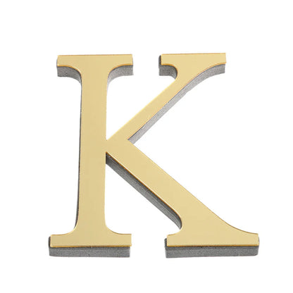 LETTERS
10CM 26 English Wall Sticker 3D Mirror Acrylic Gold Wall Sticker Decals Self-Adhesive