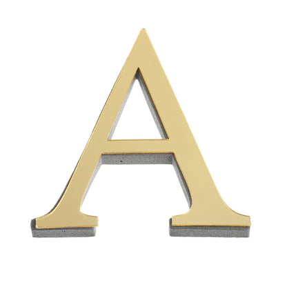 LETTERS
10CM 26 English Wall Sticker 3D Mirror Acrylic Gold Wall Sticker Decals Self-Adhesive