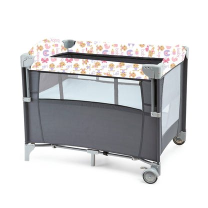 Pack n Play Portable Playard with Bassinet Travel Crib. Converts from  Folding Nursery Bed Playpen to  Changing Table Newborn to Toddler.