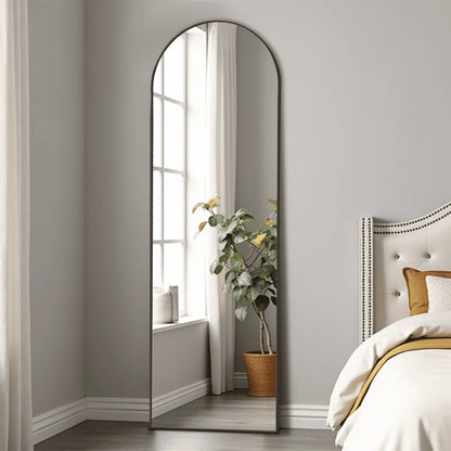 Arched Full Length Mirror Standing Full Body Mirror with Bracket