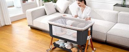 3 in 1 Bassinet Bedside Sleeper with Wheels