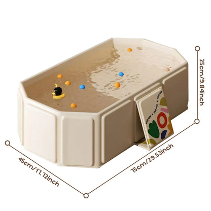 Infants To Toddlers Collapsible Baby Bath Tub with Drain