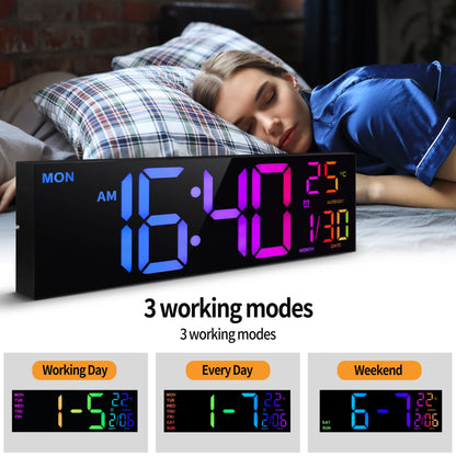 WALL CLOCK
16" Large Digital Display Wall Clock with Remote & Temperature