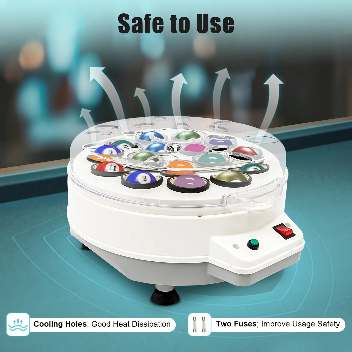 BILLARD BALL CLEANER
16 Automatic Billiard Ball Cleaner, Electric Billiard Ball Cleaner, Polishing Machine for Billiard Balls