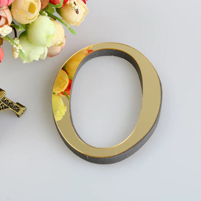 LETTERS
10CM 26 English Wall Sticker 3D Mirror Acrylic Gold Wall Sticker Decals Self-Adhesive