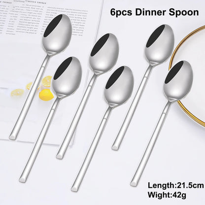 SIlverware Set in 4/6/16/24 Pcs Elegant High Polish Stainless Steel Cutlery Set