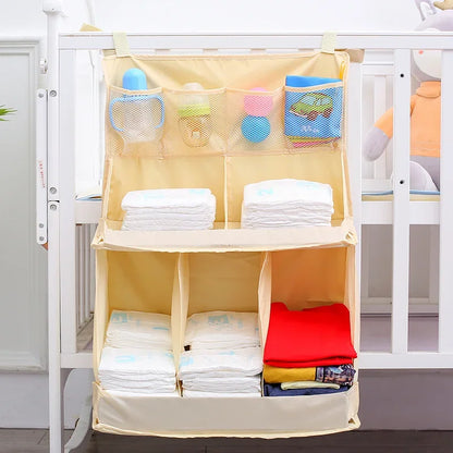 PORTABLE CRIB ORGANIZER
Portable Baby Crib Baby Bed Hanging Bag for Infant Essentials & Diaper Storage