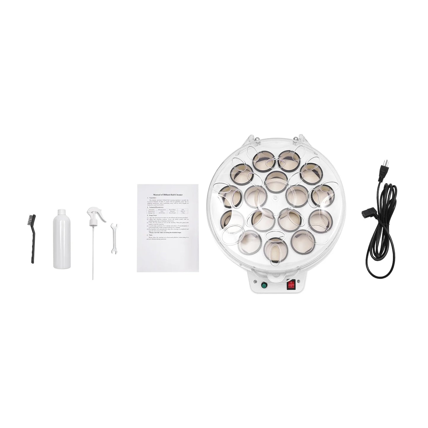 BILLARD BALL CLEANER
16 Automatic Billiard Ball Cleaner, Electric Billiard Ball Cleaner, Polishing Machine for Billiard Balls