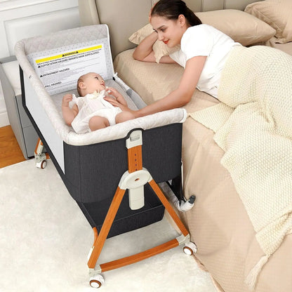 3 in 1 Bassinet Bedside Sleeper with Wheels