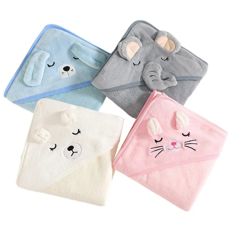 BABY BATH TOWELS
Cartoon Animal Soft Newborn Hooded Blanket Toddler Bathrobe Warm Sleeping Swaddle Wrap