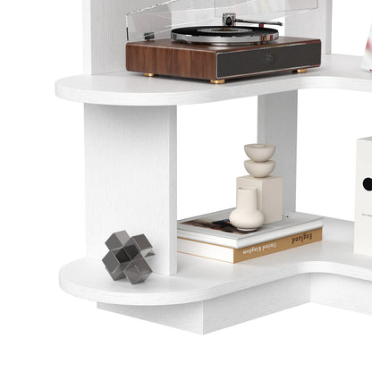 Space-Saving Corner Shelf for Living Room & Home Office