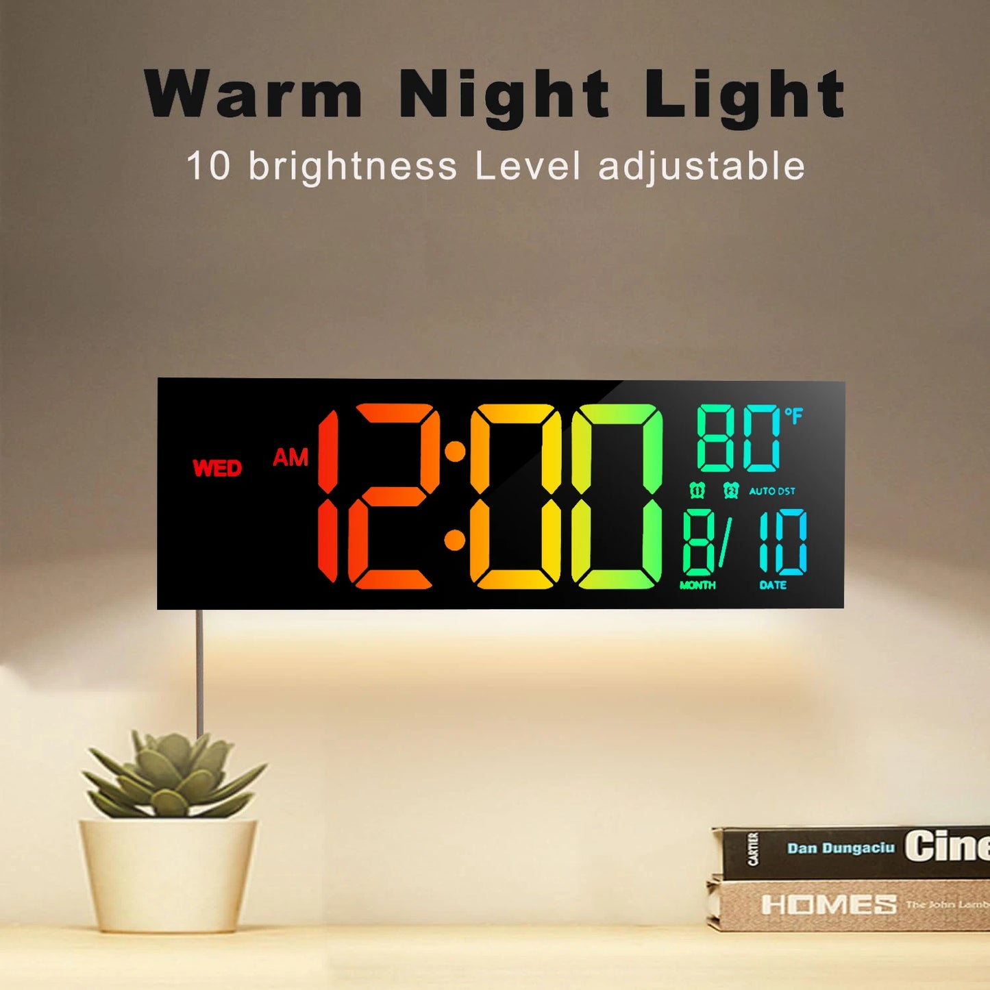 WALL CLOCK
16" Large Digital Display Wall Clock with Remote & Temperature