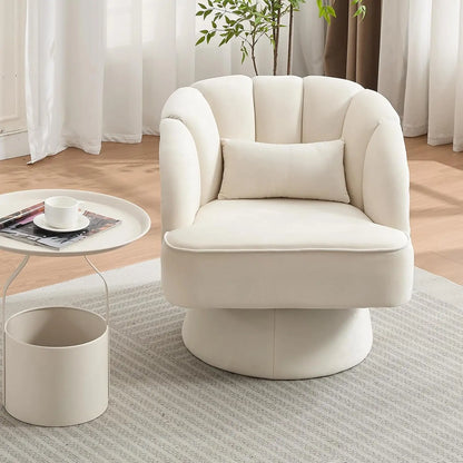 360° Swivel Barrel Round Accent Armchairs