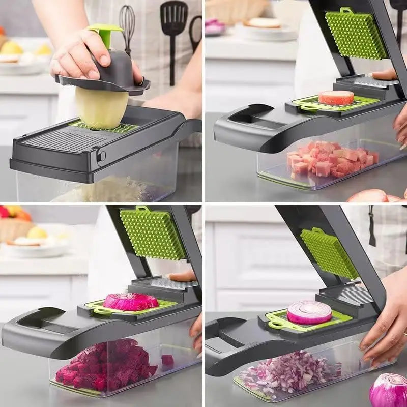 Kitchen professional chopper/slicer, multifunctional blades and slicers