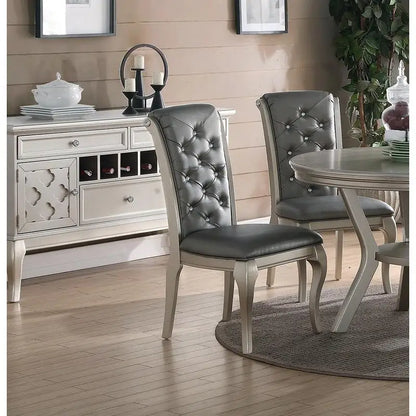7pc Glass Rect.  Dining Room Set w/ 6 Chairs