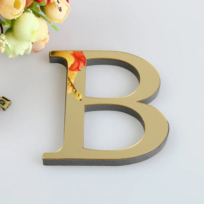 LETTERS
10CM 26 English Wall Sticker 3D Mirror Acrylic Gold Wall Sticker Decals Self-Adhesive
