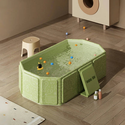 Infants To Toddlers Collapsible Baby Bath Tub with Drain