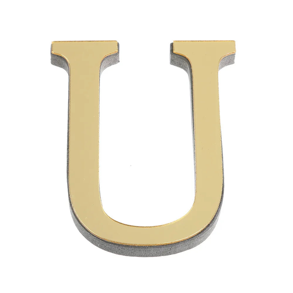 LETTERS
10CM 26 English Wall Sticker 3D Mirror Acrylic Gold Wall Sticker Decals Self-Adhesive