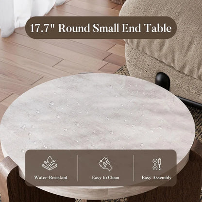 Modern Round Coffee Table & Side Table Set,