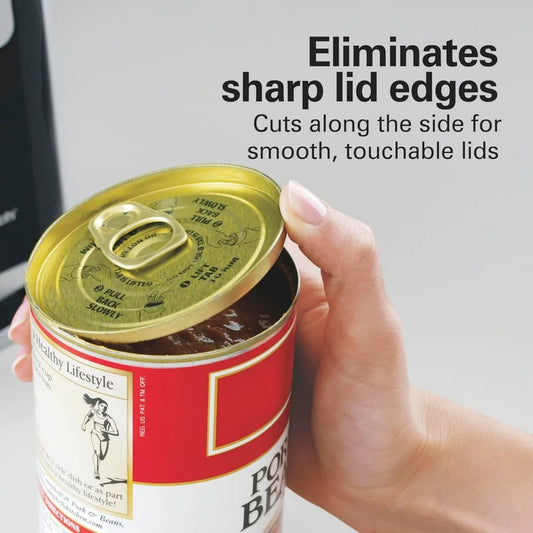 CAN OPENER - Smooth Touch Easy Push Down Lever Eliminates Sharp Edges Opens All Standard-Size