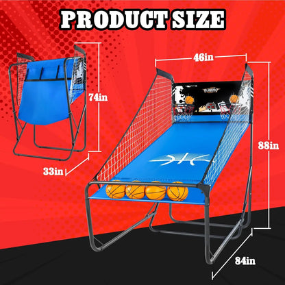 BASKETBALL GAME
Adjustable  BasketBall Arcade Game with 8 Modes and LED Display,