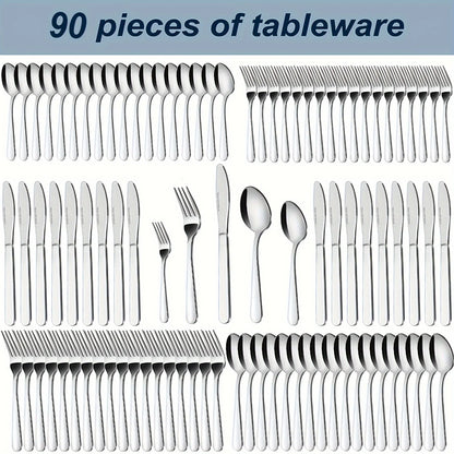 Stainless Steel Silverware  60/90 Pcs