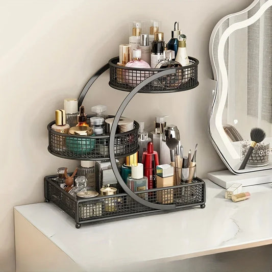 1pc Metal Multi- Layer Light Weight Makeup Storage Rack