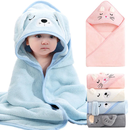 BABY BATH TOWELS
Cartoon Animal Soft Newborn Hooded Blanket Toddler Bathrobe Warm Sleeping Swaddle Wrap