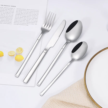 SIlverware Set in 4/6/16/24 Pcs Elegant High Polish Stainless Steel Cutlery Set