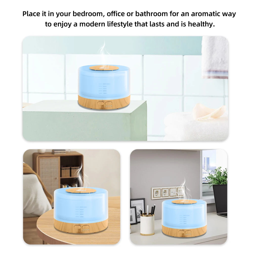 HUMIDIFIER
Kids-Friendly Ultrasonic Humidifier with 7-Color LED Aromatherapy Diffuser