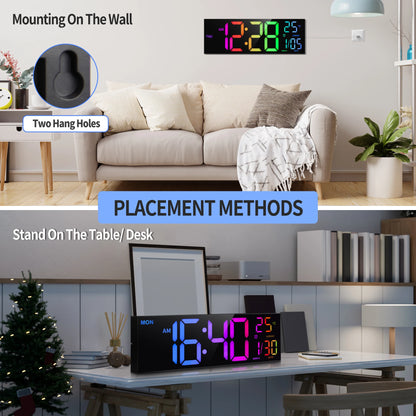 WALL CLOCK
16" Large Digital Display Wall Clock with Remote & Temperature