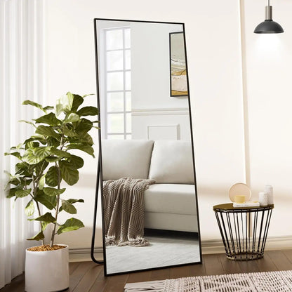 Full Length Floor Mirror with Stand, Leaning, Standing or Hanging